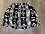 dames boho zwart wit print skater ruffle layer rok mt M, Maat 38/40 (M), Boetiek, Zwart, Ophalen of Verzenden