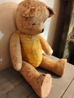 Grote antieke strogevulde teddybeer 60 cm beer, Antiek en Kunst, Antiek | Speelgoed, Ophalen of Verzenden