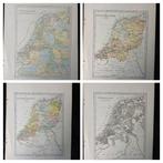 Landkaartjes (Litho) - Brinkman 1890 - Nederland, Gelezen, Ophalen of Verzenden, Landkaart, 1800 tot 2000