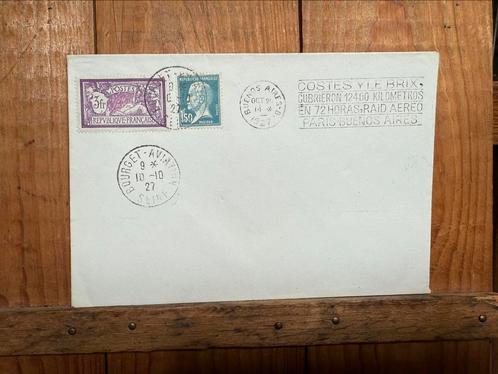 Parijs-Buenos Aires, envelop gefrankeerd  1927 luchtpost, Postzegels en Munten, Brieven en Enveloppen | Buitenland, Envelop, Ophalen of Verzenden