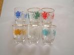 6 gave vintage glaasjes met druivenranken, Ophalen of Verzenden, Borrel- of Shotglas