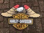 Harley Davidson emaille reclamebord, Ophalen of Verzenden, Zo goed als nieuw, Reclamebord