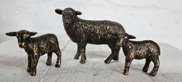 SCHAAP MET 2 LAMMETJES / bronzen beeld beschikbaar voor biedingen