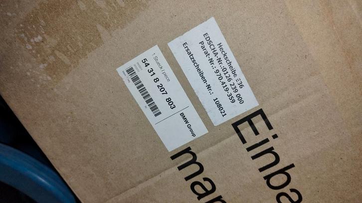 Originele BMW e36 Cabrio achterruit, Auto diversen, Auto-accessoires, Nieuw, Ophalen of Verzenden