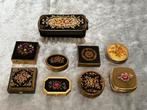 Diverse vintage petit-point geborduurde pillendoosjes, Ophalen of Verzenden