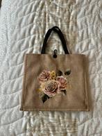 Mooie Shopper met bloemenprint, Ophalen of Verzenden, Zo goed als nieuw, Beige, Shopper