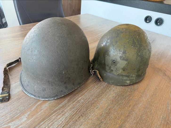 Amerikaanse M1C airborne  Parahelm uit WO2, US, Verzamelen, Militaria | Tweede Wereldoorlog, Landmacht, Amerika, Ophalen of Verzenden