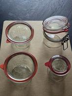 Glazen weckpotten pot WECK rundrand glas beugelsluiting, Ophalen of Verzenden, Gebruikt