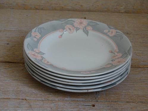 6x Taartbordje, Engels, CHURCHILL, zo goed als nieuw, Antiek en Kunst, Antiek | Servies los, Ophalen of Verzenden