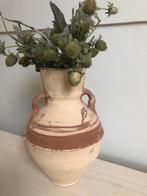Beige aardewerk bloempot, Overige kleuren, Aardewerk of Porselein, Ophalen of Verzenden, Zo goed als nieuw