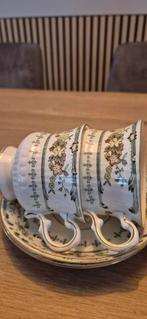 Balmoral Castle Bone China Kop en Schotel Set (4), Ophalen of Verzenden, Zo goed als nieuw, Overige stijlen, Kop(pen) en/of Schotel(s)