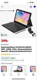 Samsung Galaxy Tab S6 Lite (2024) + Keyboard Cover, 10 inch, Nieuw, Ophalen of Verzenden, 64 GB