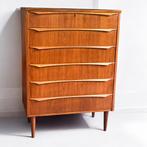 Vintage ladekast | Deens design dressoir |  Scandinavisch, Huis en Inrichting, 5 laden of meer, 100 tot 150 cm, 50 tot 100 cm