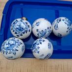 5 grote Delfts blauwe kerstballen, Diversen, Kerst, Ophalen of Verzenden, Gebruikt
