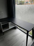 Zwart bureau met lades, Ophalen, Gebruikt, Bureau