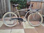 Vintage beige unisex cruiser fiets met metalen rek, Ophalen, Zo goed als nieuw, Staal, Cruiser