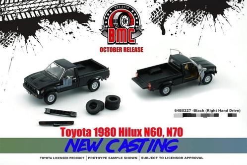 Toyota 1980 Hilux van BMC 1/64 zwart nr. 228, Hobby en Vrije tijd, Modelauto's | Overige schalen, Nieuw, Auto, Ophalen of Verzenden