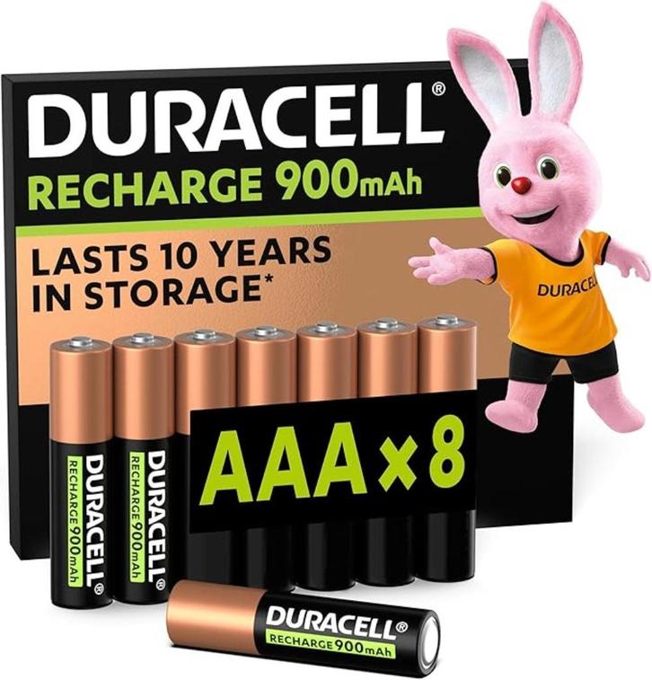Duracell oplaadbare AAA 900 mAh en AA 2500 mAh batterijen, Audio, Tv en Foto, Accu's en Batterijen, Zo goed als nieuw, Oplaadbaar