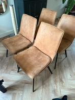 Eetkamerstoelen - 4 stuks - cognac - per direct beschikbaar, Huis en Inrichting, Stoelen, Ophalen, Gebruikt, Bruin, Leer