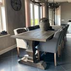Kloostertafel met kolompoot op maat gemaakt landelijk hout, Huis en Inrichting, Tafels | Eettafels, Ophalen, 50 tot 100 cm, Vijf personen of meer