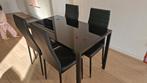 Dining table set with 4 chairs, Ophalen, 100 tot 150 cm, 50 tot 100 cm, Zo goed als nieuw