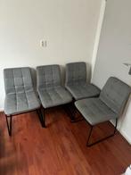 Grijze eetkamerstoelen - 4 stuks, Huis en Inrichting, Stoelen, Ophalen, Zo goed als nieuw, Grijs, Vier
