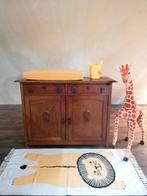 Vintage commode / massief eikenhout dressoir / art deco, 50 tot 70 cm, Ophalen of Verzenden, 90 tot 105 cm, 100 cm of meer