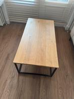 Salontafel Eikenhout Naturel met Zwarte Poten, Ophalen, Gebruikt, 100 tot 150 cm, Eikenhout