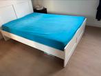 Ikea brimnes bed incl. hoofdeinde en matras, Ophalen, Wit, Tweepersoons, 140 cm