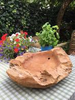 Grote Djati houten fruitschaal, Ophalen of Verzenden, Zo goed als nieuw, Rond, Hout