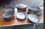SET van 11 KOPER  PANNEN, Ophalen of Verzenden, Gebruikt, Overige materialen, Pannenset