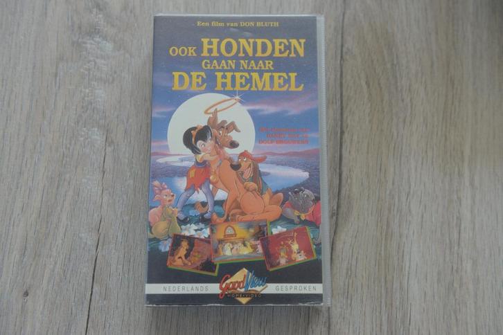 VHS = OOK HONDEN GAAN NAAR DE HEMEL een film van Don Bluth, Cd's en Dvd's, VHS | Kinderen en Jeugd, Tekenfilms en Animatie, Alle leeftijden