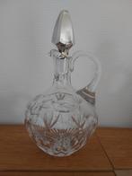 Kristallen karaf met zilveren dop, Antiek en Kunst, Antiek | Glas en Kristal, Ophalen of Verzenden