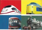 Set geïllustreerde briefkaart 390 / 393 Treinen. Zie Info., Ophalen of Verzenden, Briefkaart