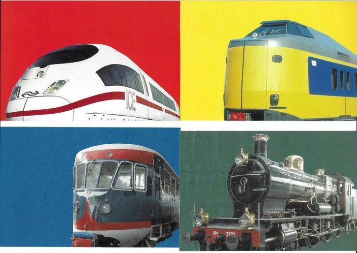 Set geïllustreerde briefkaart 390 / 393 Treinen. Zie Info., Postzegels en Munten, Brieven en Enveloppen | Nederland, Briefkaart