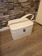 Vintage Witte Make-up Koffer met Spiegel, Ophalen, Gebruikt, Wit, Met spiegeltje(s)