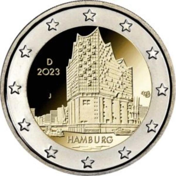 2 Euro Duitsland 2023 UNC - Hamburg, Postzegels en Munten, Munten | Europa | Euromunten, Losse munt, 2 euro, Duitsland, Verzenden