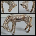 Verzilverd tafelstuk,  sculptuur van een paard, Antiek en Kunst, Curiosa en Brocante, Ophalen of Verzenden