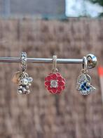 Pandora bedel vlinder, bloem, beertje, Ophalen of Verzenden, Gebruikt, Zilver, Pandora