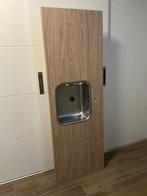 Hout look aanrechtblad 60x172,3 met hittestrip en kraangat, Huis en Inrichting, Keuken | Keukenelementen, Ophalen, Gebruikt, 150 tot 200 cm
