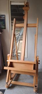 Professionele schildersezel verstelbaar op wielen groot hout, Ophalen, Gebruikt, Ezel