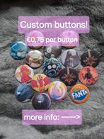 Custom buttons - dont buy this post!!, Verzamelen, Speldjes, Pins en Buttons, Verzenden, Nieuw, Overige onderwerpen