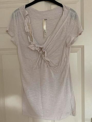 Beige T-shirt Pooots. Maat L beschikbaar voor biedingen