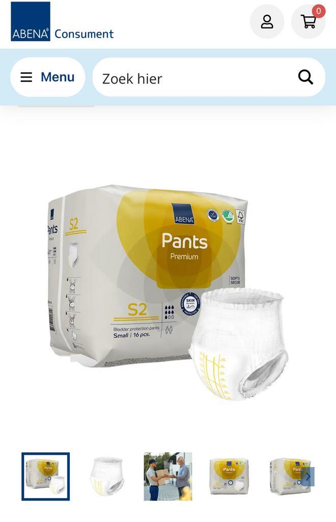 Abena pants luierbroekjes maat S absorptie 2, Diversen, Verpleegmiddelen, Nieuw, Ophalen