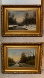 Schilderijen op paneel Set, Antiek en Kunst, Ophalen