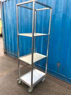 RVS regaalwagen , rvs dienbladen trolley , Bakkers bakplaten, Ophalen of Verzenden, Gebruikt