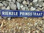 Emaille bord Riekele Prins straat, Ophalen, Gebruikt, Reclamebord