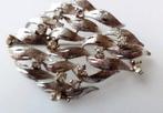 Mooie zilveren bladbroche met zirkonia (6917-2738), Ophalen, Minder dan 4 cm, Zo goed als nieuw, Zilver