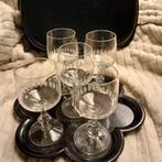 5 borrelglaasjes op dienblad., Verzamelen, Glas en Borrelglaasjes, Ophalen of Verzenden, Zo goed als nieuw, Borrel- of Shotglas