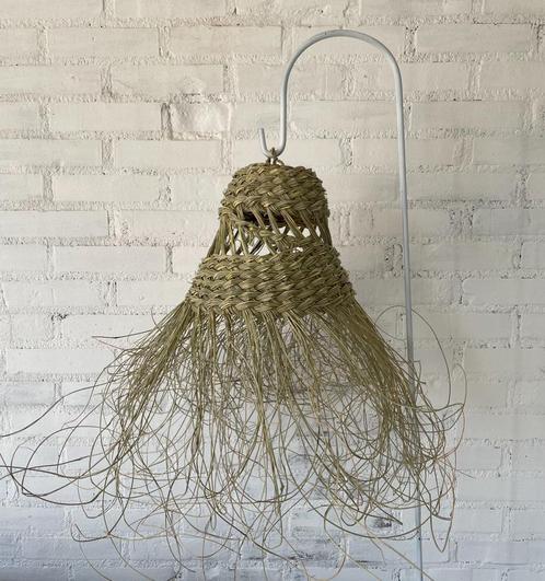 Prachtige Scandinavische Ibiza bohemian zeegras lampenkap, Huis en Inrichting, Lampen | Lampenkappen, Nieuw, 25 tot 50 cm, Rond